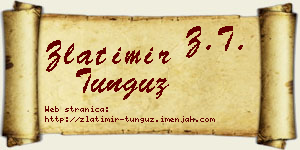 Zlatimir Tunguz vizit kartica